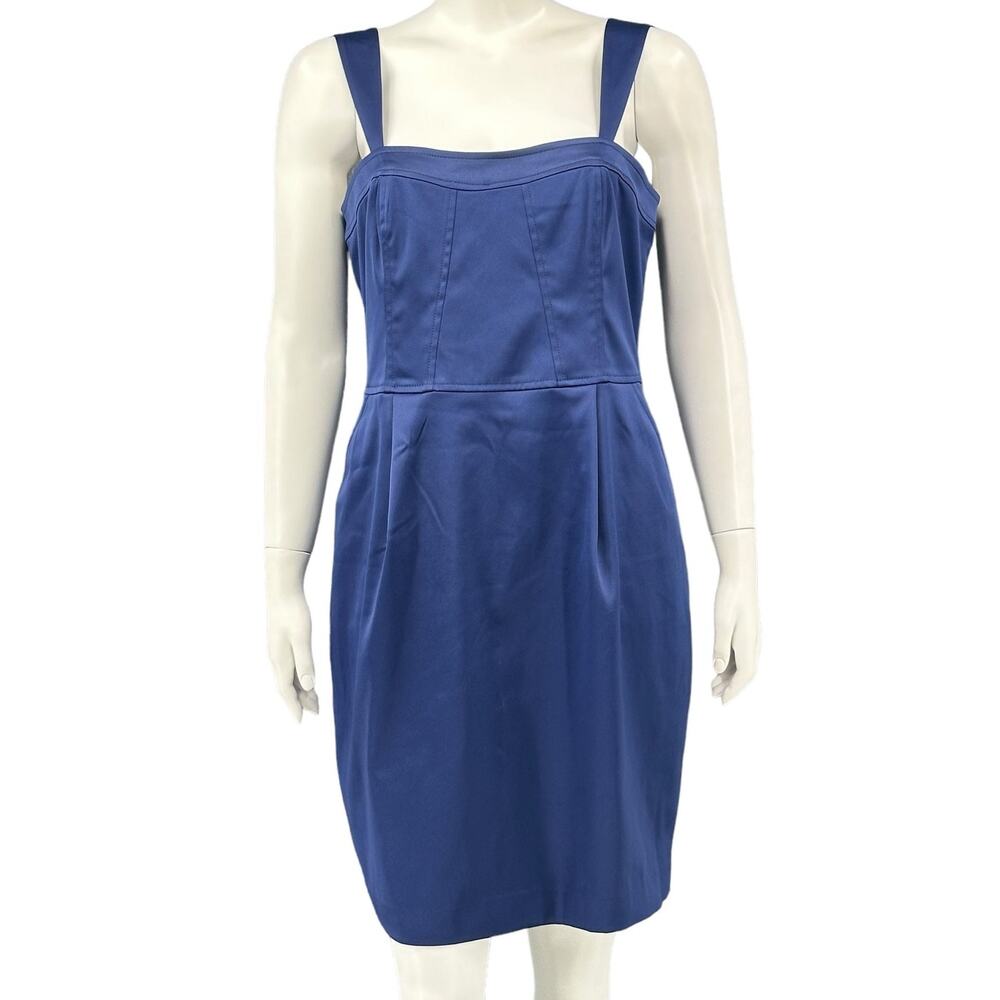 Express Dress Womens 12 Blue Sheath Sleeveless Stretch Party Cocktail Office NWT